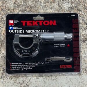 1" Outside Micrometer - Black/Silver Precision Tool